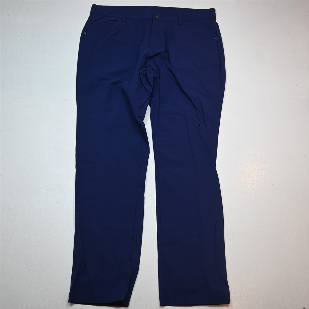 adidas‎ 36x32 Blue Adicross 5 Pocket Tapered Slim Golf Mens Pants